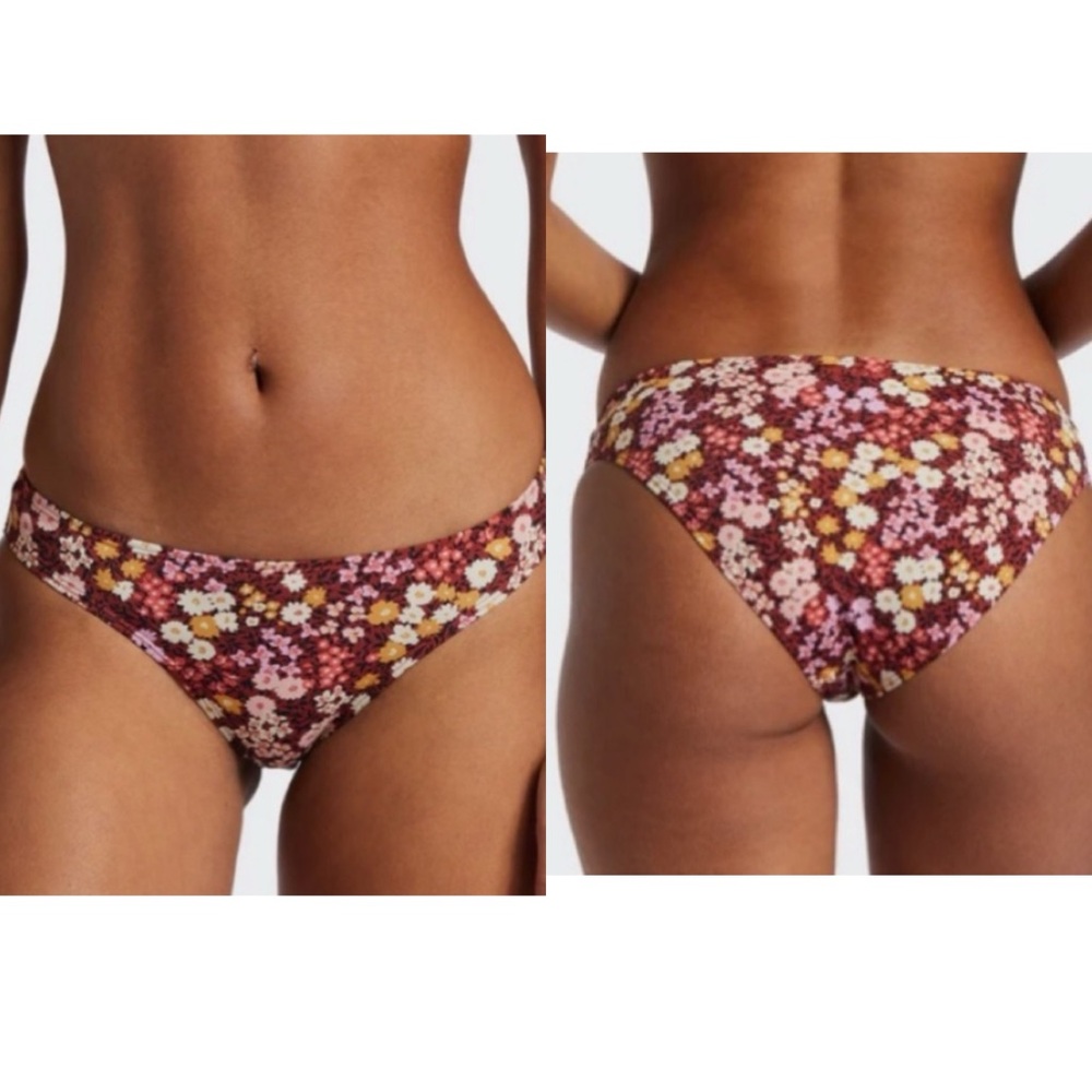 Nwtbillabong Field Of Dreams Lowrider Full Bum Coverage Bikini Bottoms L(12) View 4